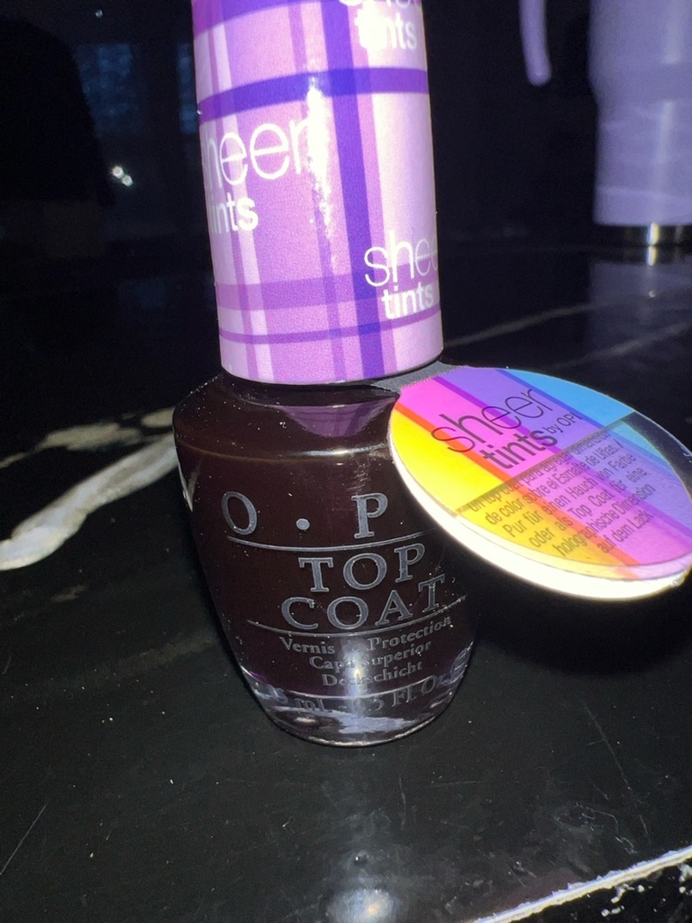 OPI Sheer Tints Top Coat - Don’t Violet Me Down Shade Brand New!